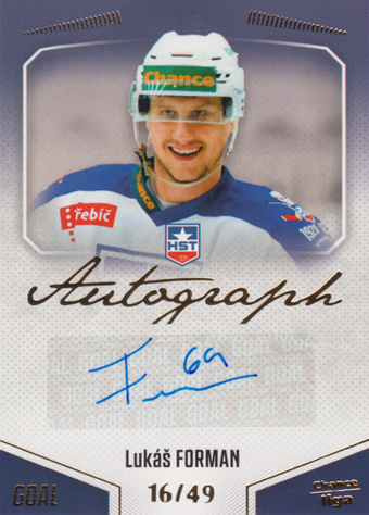 Forman Lukáš 22-23 GOAL Cards Chance liga Autograph #A-115