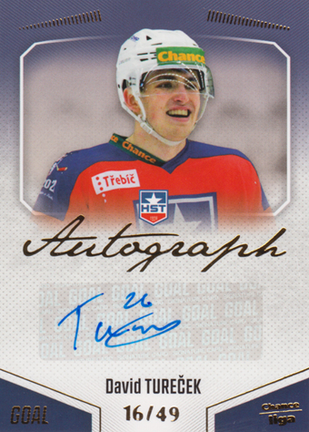 Tureček David 22-23 GOAL Cards Chance liga Autograph #A-116