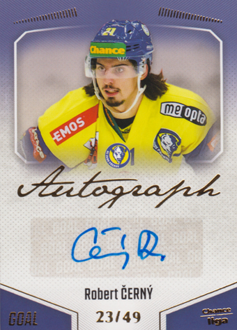 Černý Robert 22-23 GOAL Cards Chance liga Autograph #A-121