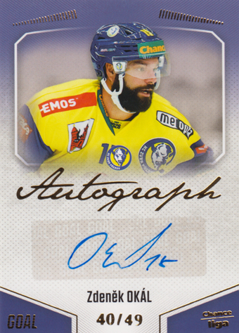 Okál Zdeněk 22-23 GOAL Cards Chance liga Autograph #A-124