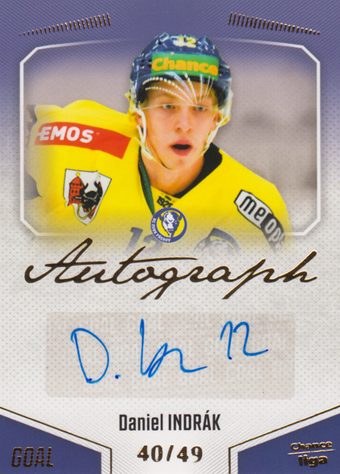Indrák Daniel 22-23 GOAL Cards Chance liga Autograph #A-126