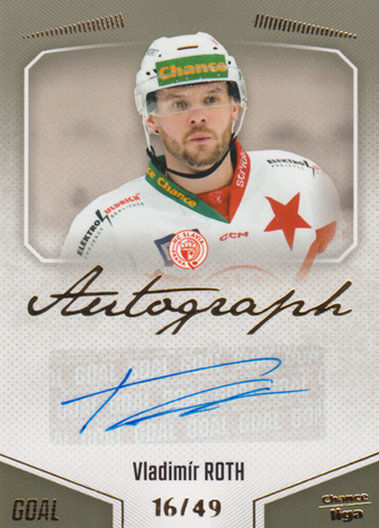 Roth Vladimír 22-23 GOAL Cards Chance liga Autograph #A-127