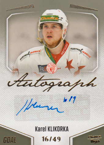 Klikorka Karel 22-23 GOAL Cards Chance liga Autograph #A-128