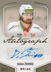 Žovinec Dušan 22-23 GOAL Cards Chance liga Autograph #A-129