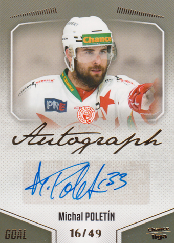 Poletín Michal 22-23 GOAL Cards Chance liga Autograph #A-132