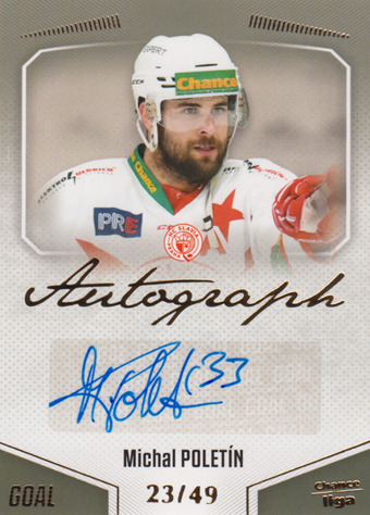 Poletín Michal 22-23 GOAL Cards Chance liga Autograph #A-132