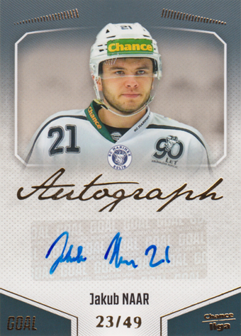 Naar Jakub 22-23 GOAL Cards Chance liga Autograph #A-133