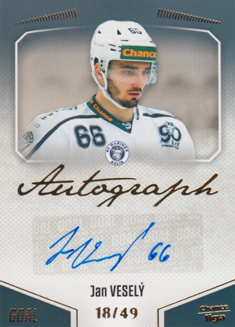 Veselý Jan 22-23 GOAL Cards Chance liga Autograph #A-135
