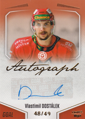 Dostálek Vlastimil 22-23 GOAL Cards Chance liga Autograph #A-143