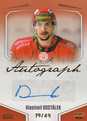 Dostálek Vlastimil 22-23 GOAL Cards Chance liga Autograph #A-143