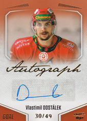 Dostálek Vlastimil 22-23 GOAL Cards Chance liga Autograph #A-143