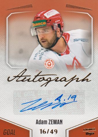 Zeman Adam 22-23 GOAL Cards Chance liga Autograph #A-144