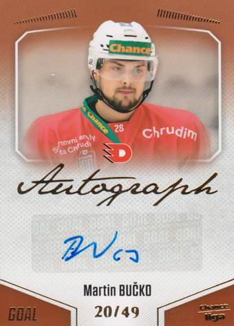 Bučko Martin 22-23 GOAL Cards Chance liga Autograph #A-147