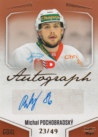 Pochobradský Michal 22-23 GOAL Cards Chance liga Autograph #A-149