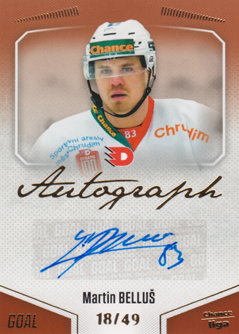 Belluš Martin 22-23 GOAL Cards Chance liga Autograph #A-150