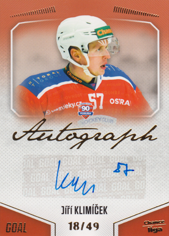 Klimíček Jiří 22-23 GOAL Cards Chance liga Autograph #A-151