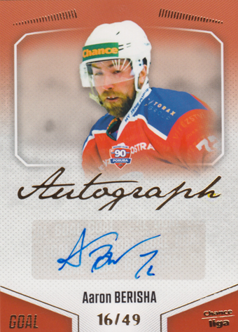 Berisha Aaron 22-23 GOAL Cards Chance liga Autograph #A-153
