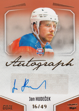 Hudeček Jan 22-23 GOAL Cards Chance liga Autograph #A-154