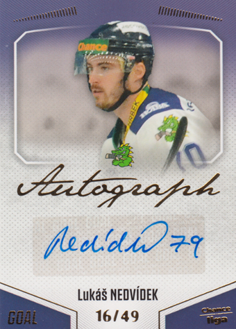 Nedvídek Lukáš 22-23 GOAL Cards Chance liga Autograph #A-159