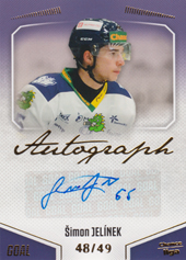 Jelínek Šimon 22-23 GOAL Cards Chance liga Autograph #A-162