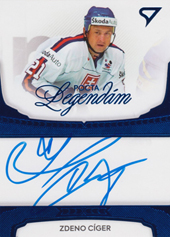 Cíger Zdeno 2018 Pocta legendám Autogram Blue #A09