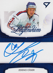 Cíger Zdeno 2018 Pocta legendám Autogram Blue #A09