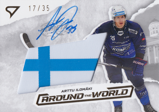 Ilomäki Arttu 25-26 Tipsport Extraliga Around the World Gold Auto Flag #AWS-AI