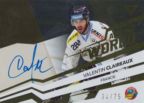 Claireaux Valentin 23-24 Tipsport Extraliga Around the World Auto #AWS-CL