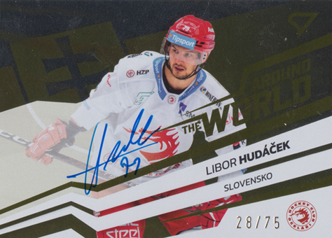 Hudáček Libor 23-24 Tipsport Extraliga Around the World Auto #AWS-LH