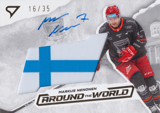 Nenonen Markus 25-26 Tipsport Extraliga Around the World Gold Auto Flag #AWS-MN
