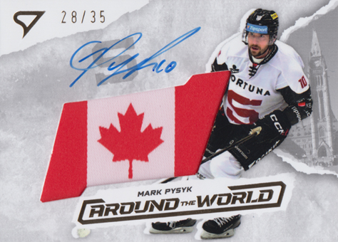 Pysyk Mark 25-26 Tipsport Extraliga Around the World Gold Auto Flag #AWS-MP