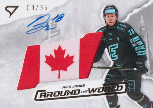Jones Nick 25-26 Tipsport Extraliga Around the World Gold Auto Flag #AWS-NJ