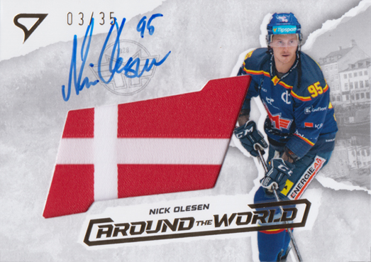 Olesen Nick 25-26 Tipsport Extraliga Around the World Gold Auto Flag #AWS-NO