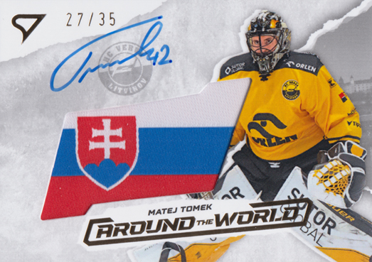 Tomek Matej 25-26 Tipsport Extraliga Around the World Gold Auto Flag #AWS-TO