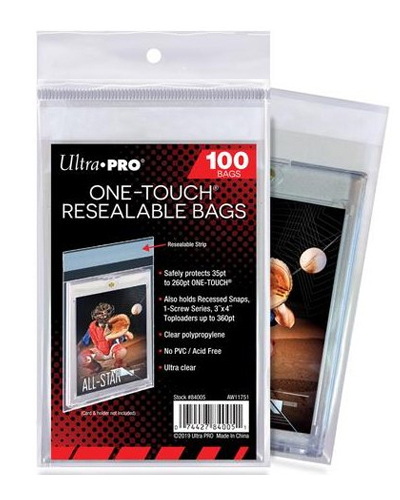 Balení 100 sáčků UltraPro One Touch Resealable Bags