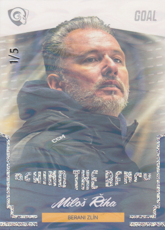 Říha Miloš 23-24 GOAL Cards Chance liga Behind the Bench Neon #BB-1
