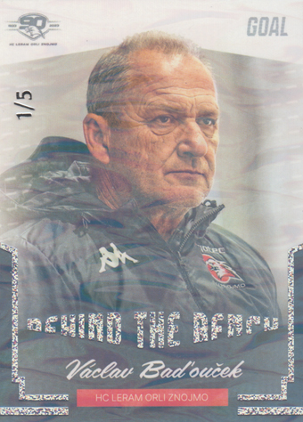 Baďouček Václav 23-24 GOAL Cards Chance liga Behind the Bench Neon #BB-29