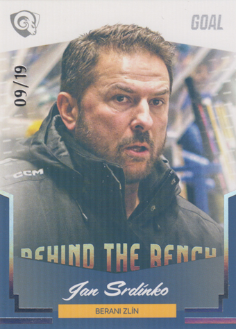 Srdínko Jan 23-24 GOAL Cards Chance liga Behind the Bench Silver #BB-3