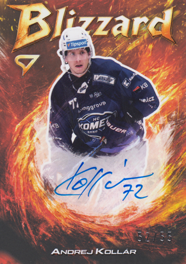 Kollár Andrej 25-26 Tipsport Extraliga Blizzard Red Auto #BLS-AK