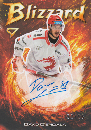 Cienciala David 25-26 Tipsport Extraliga Blizzard Red Auto #BLS-DC