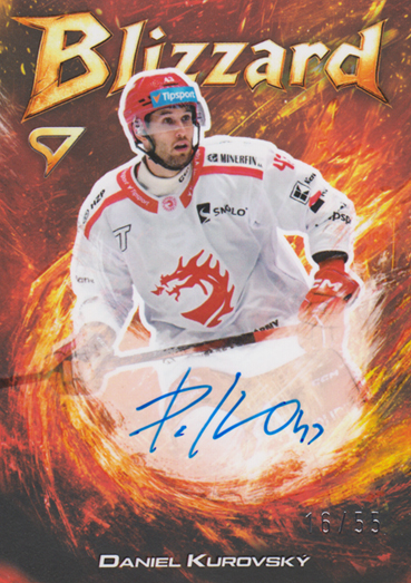 Kurovský Daniel 25-26 Tipsport Extraliga Blizzard Red Auto #BLS-DK