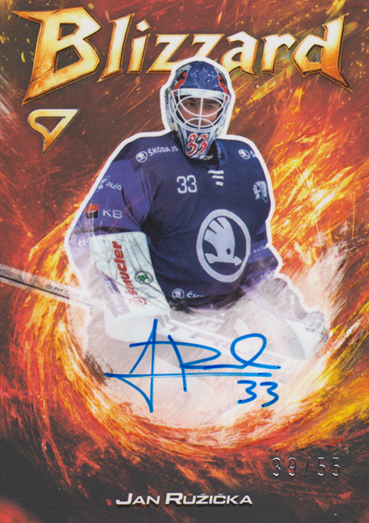 Růžička Jan 25-26 Tipsport Extraliga Blizzard Red Auto #BLS-JR