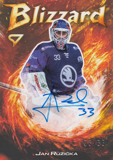 Růžička Jan 25-26 Tipsport Extraliga Blizzard Red Auto #BLS-JR