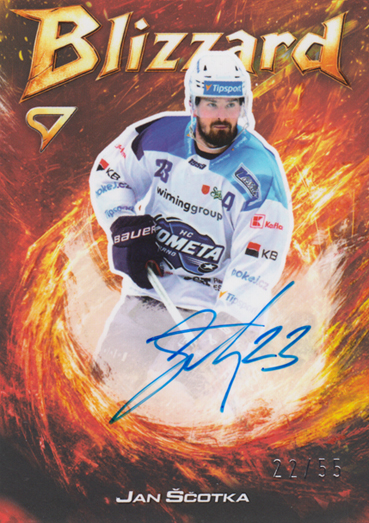 Ščotka Jan 25-26 Tipsport Extraliga Blizzard Red Auto #BLS-JS