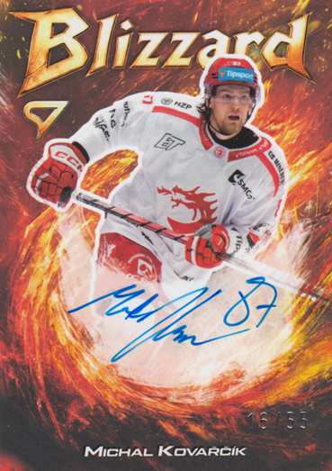 Kovařčík Michal 25-26 Tipsport Extraliga Blizzard Red Auto #BLS-KO
