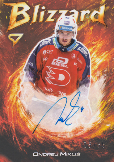 Mikliš Ondřej 25-26 Tipsport Extraliga Blizzard Red Auto #BLS-OM