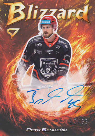 Šenkeřík Petr 25-26 Tipsport Extraliga Blizzard Red Auto #BLS-PS