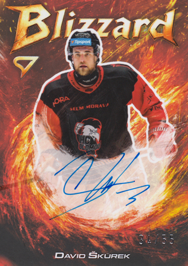 Škůrek David 25-26 Tipsport Extraliga Blizzard Red Auto #BLS-SU