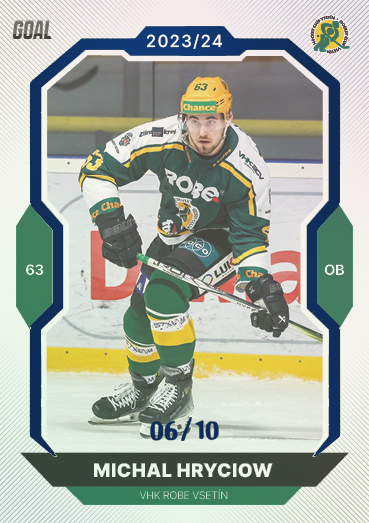 Hryciow Michal 23-24 GOAL Cards Chance liga Blue #20