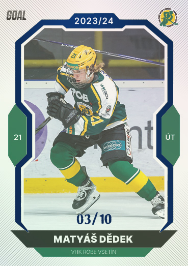 Dědek Matyáš 23-24 GOAL Cards Chance liga Blue #24